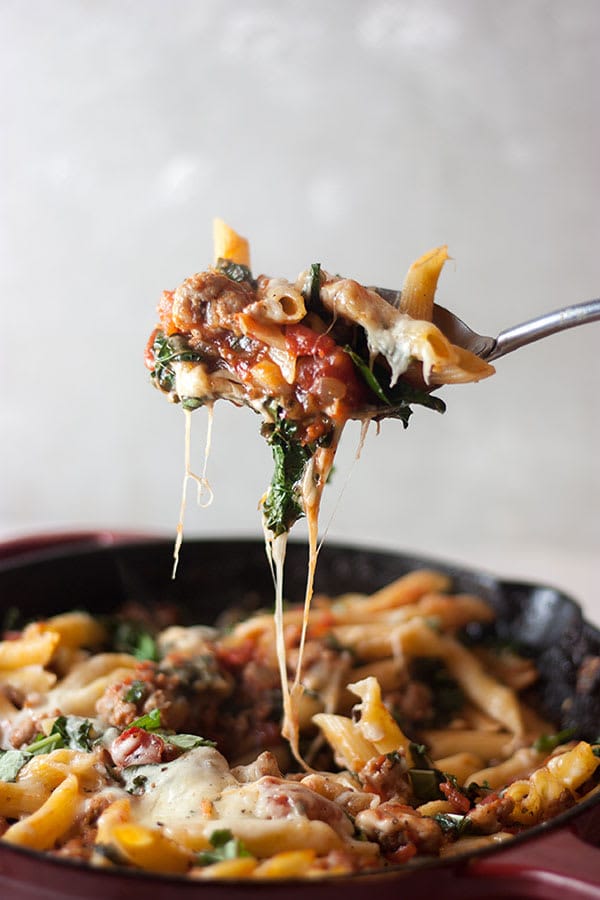 Italian Sausage and Kale Pasta Bake