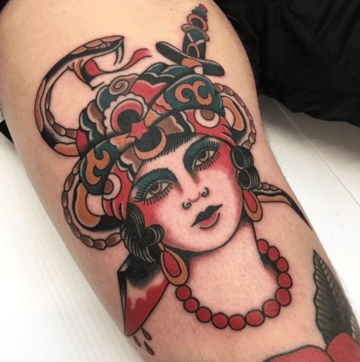 traditional medusa tattoo