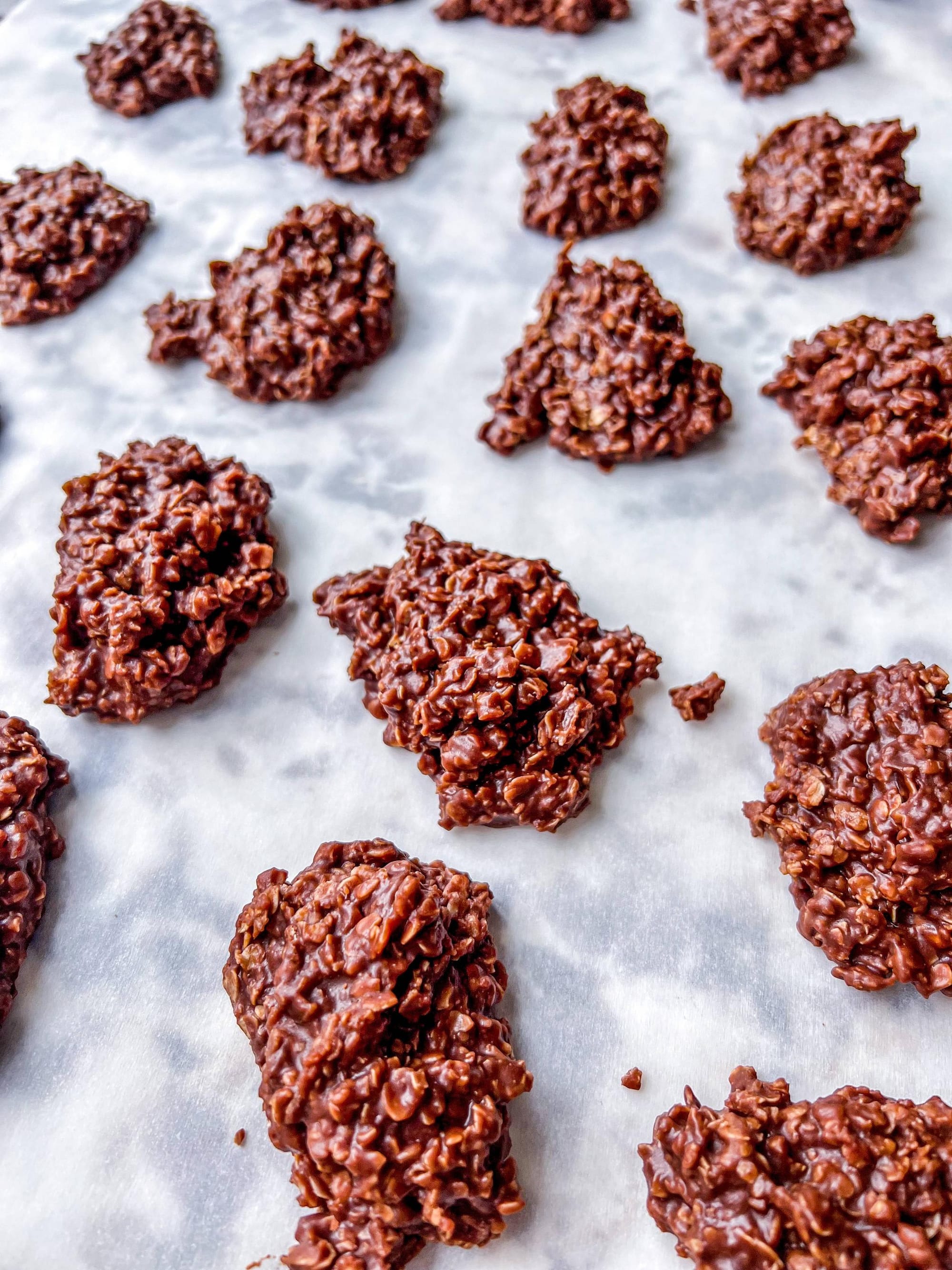 Chocolate Peanut Butter No-Bake Cookies
