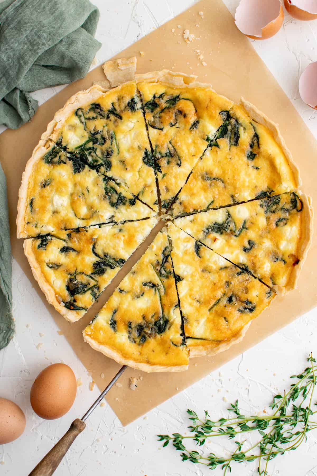 Spinach and Feta Quiche