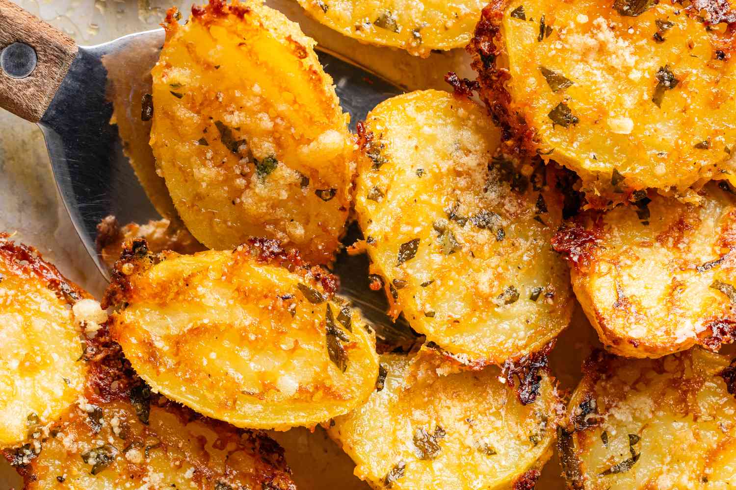 Crispy Parmesan Crusted Potatoes
