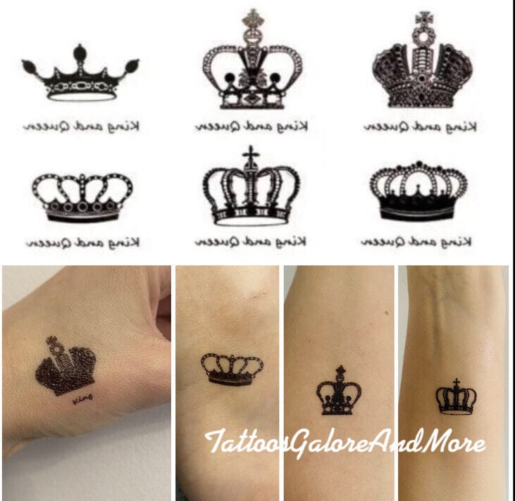 king and queen crown tattoo