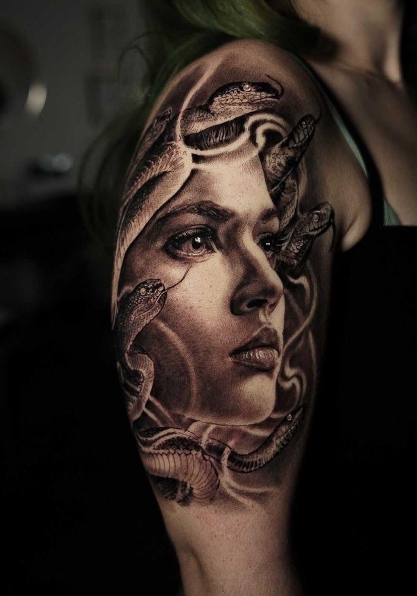 medusa portrait tattoo