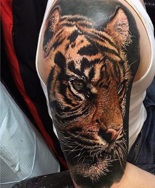 realistic tiger tattoo