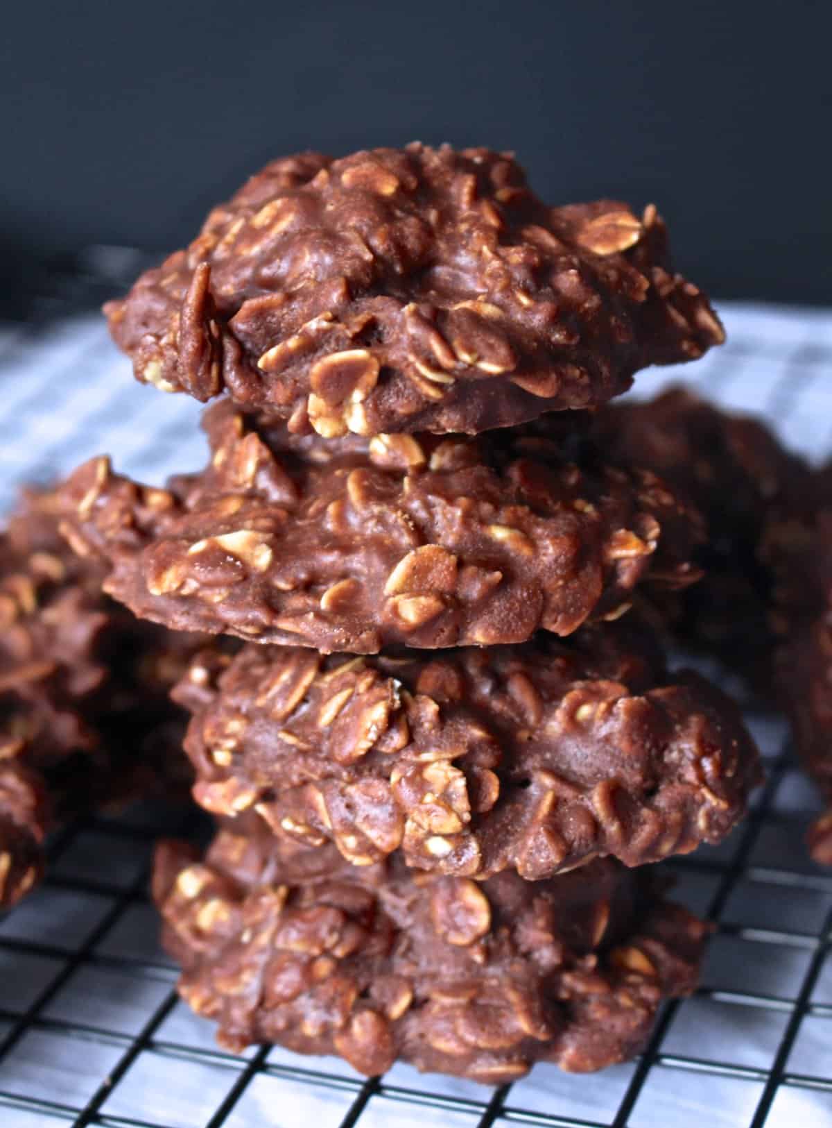 Chocolate Peanut Butter No-Bake Cookies
