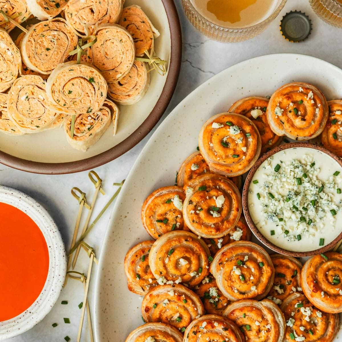 Buffalo Chicken Pinwheels