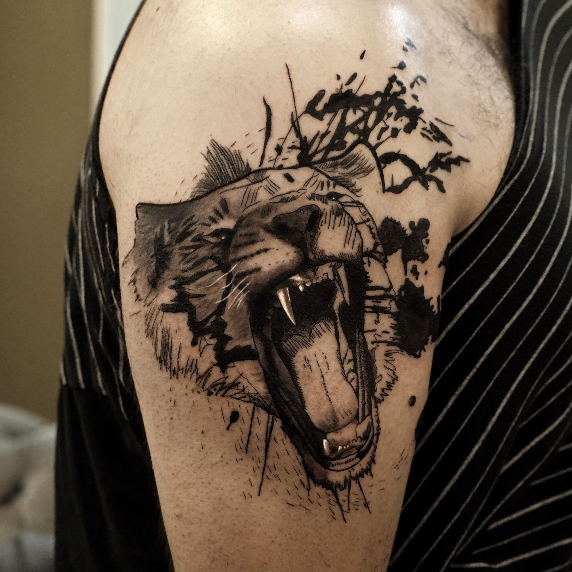 abstract tiger tattoo