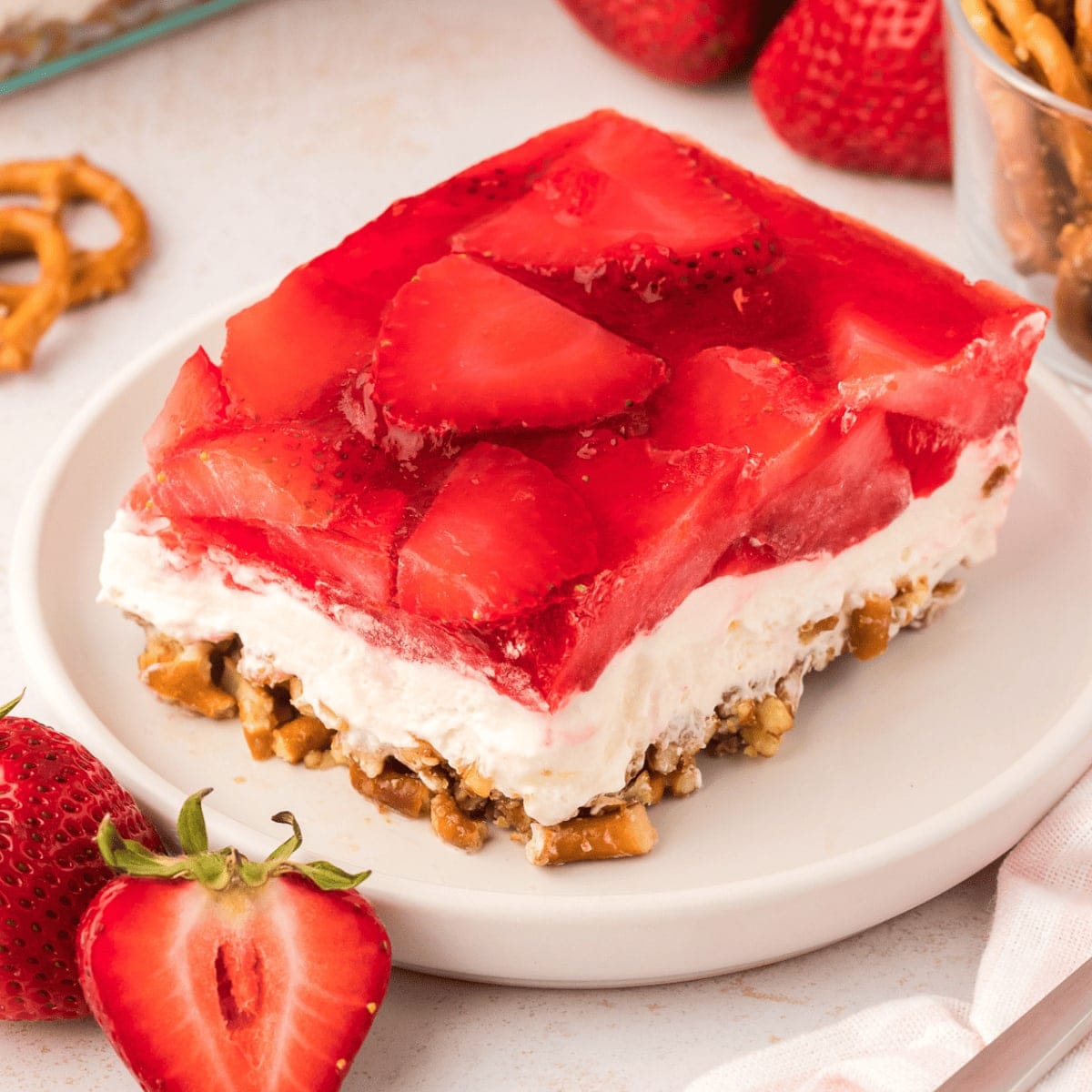 Strawberry Pretzel Salad (no Cool Whip or Jello)