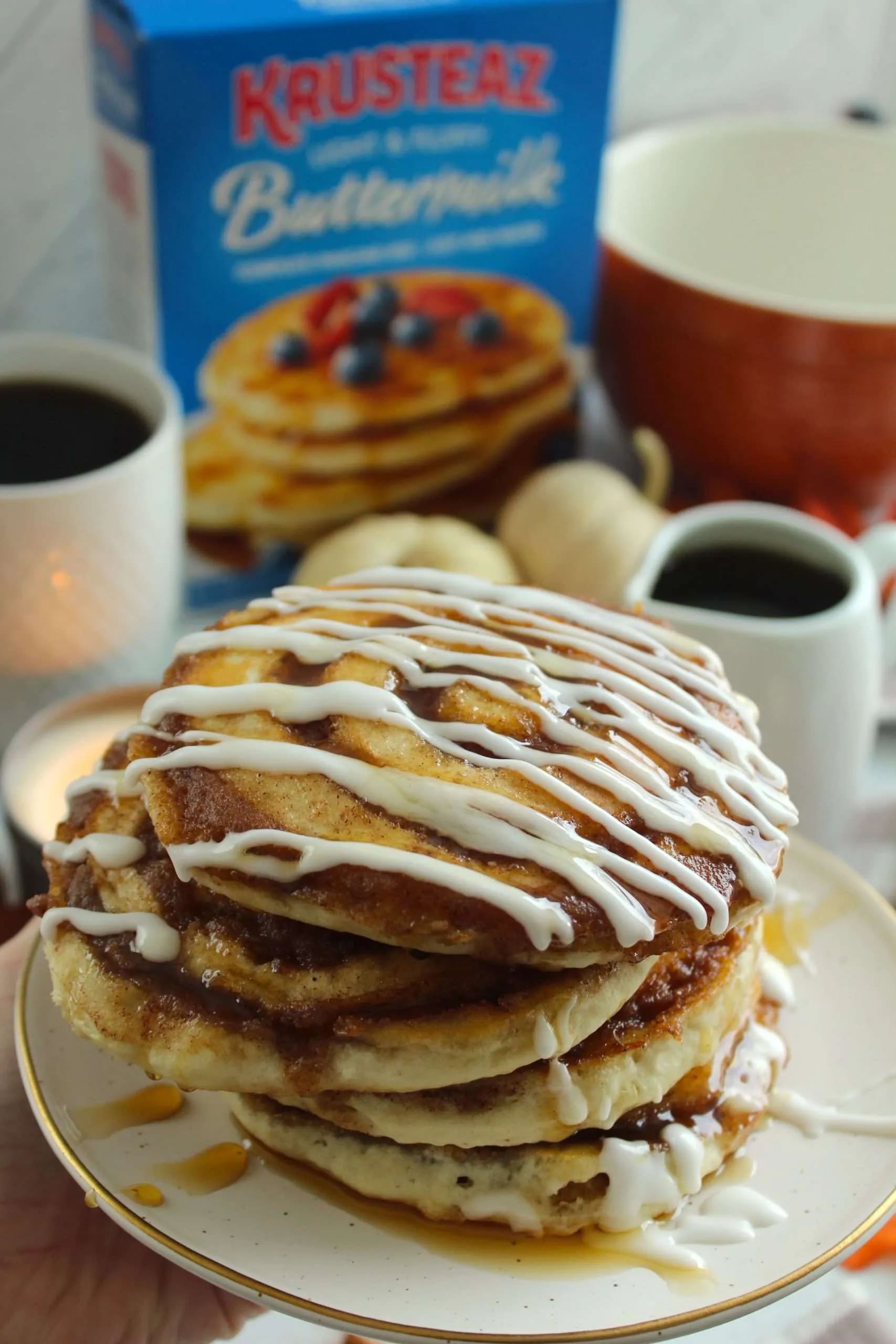 Cinnamon Roll Pancakes
