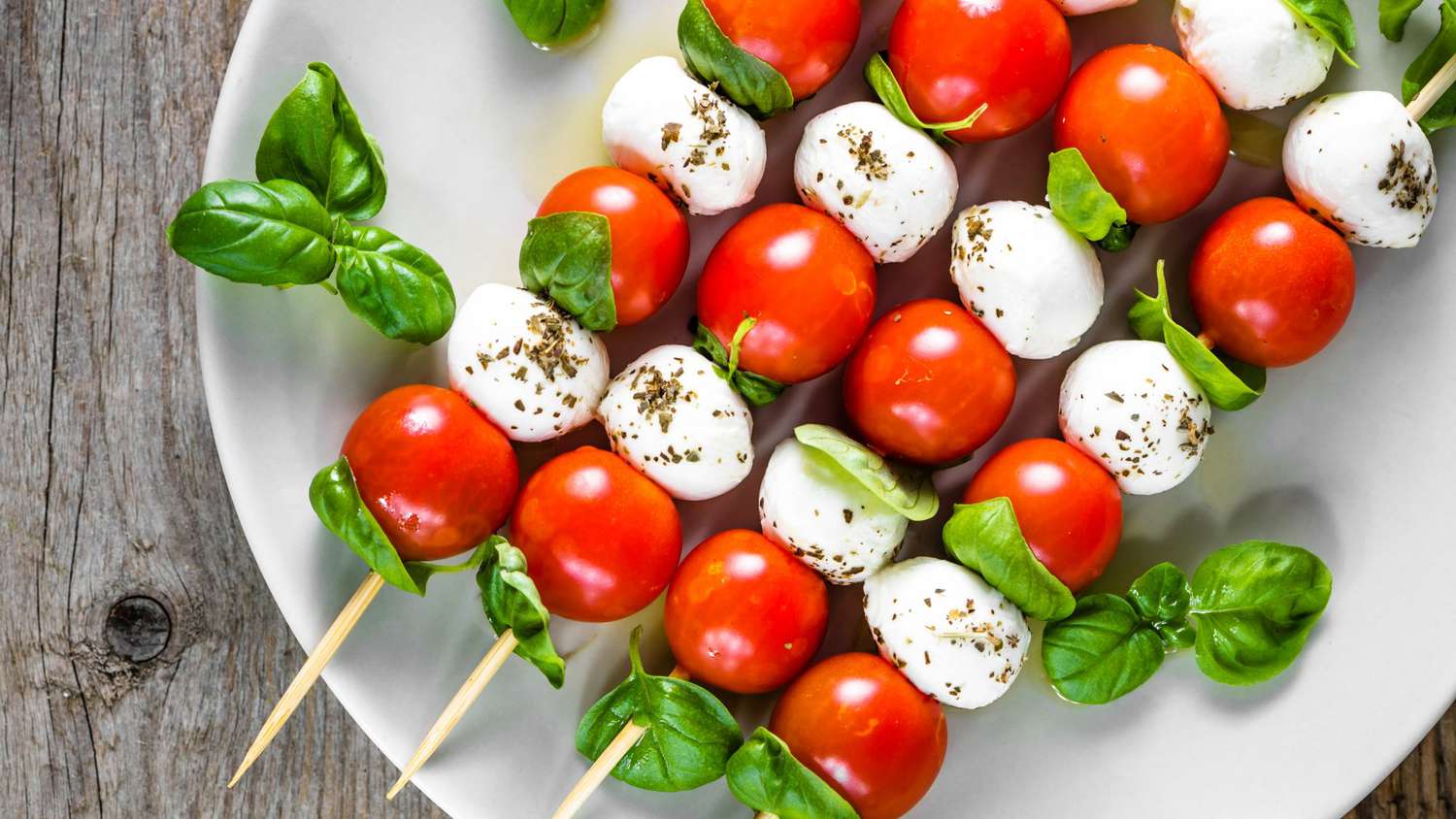 Caprese Skewers with Balsamic Glaze