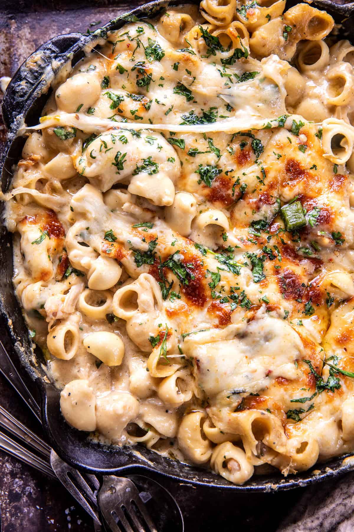 White Chicken Chili Mac and Cheese