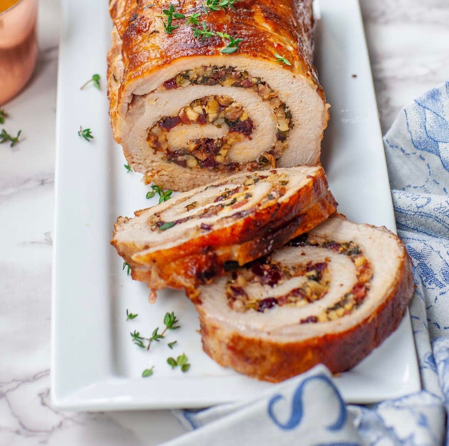 Apple Bacon Wrapped Pork Tenderloin