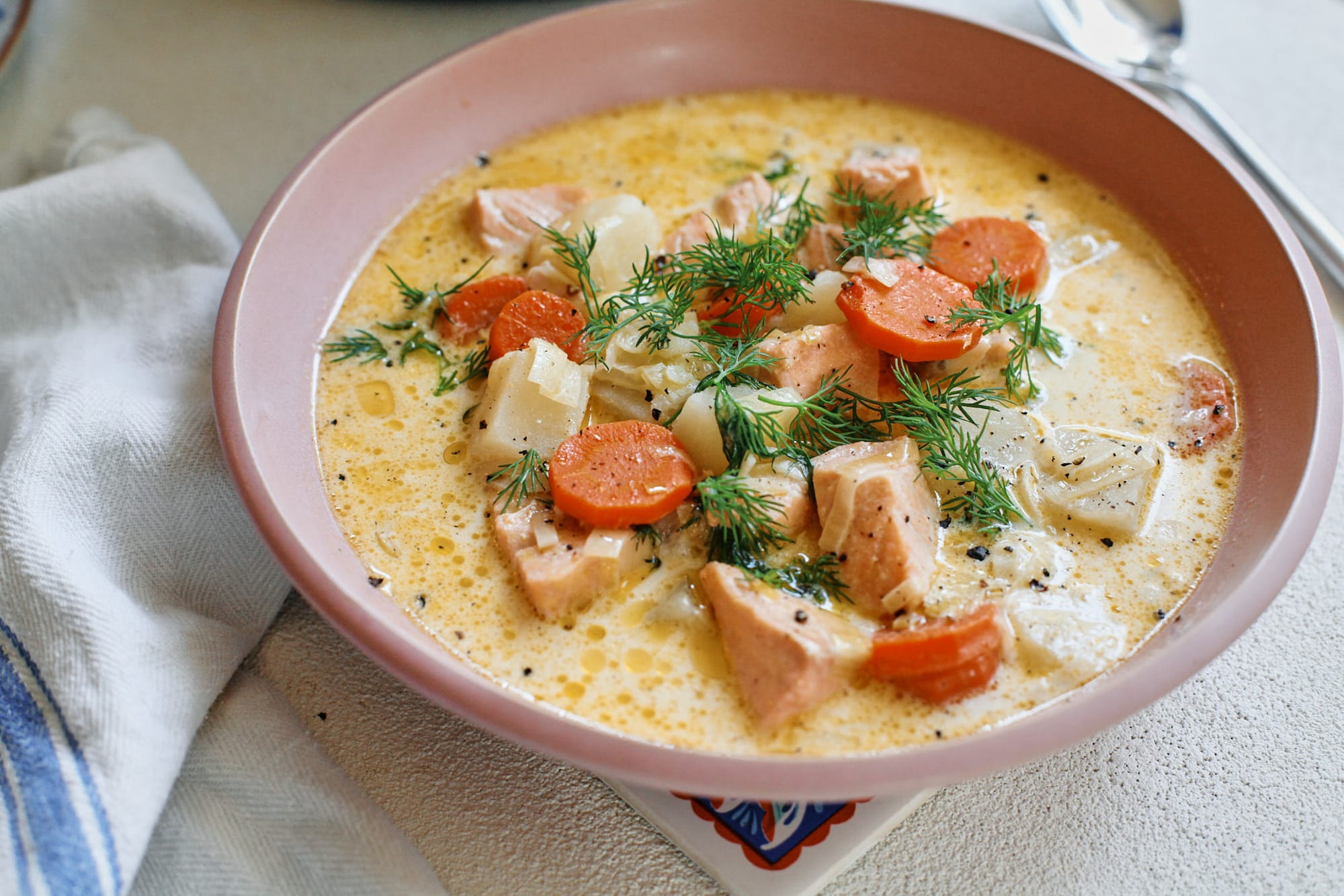Finnish Salmon Soup (Lohikeitto)