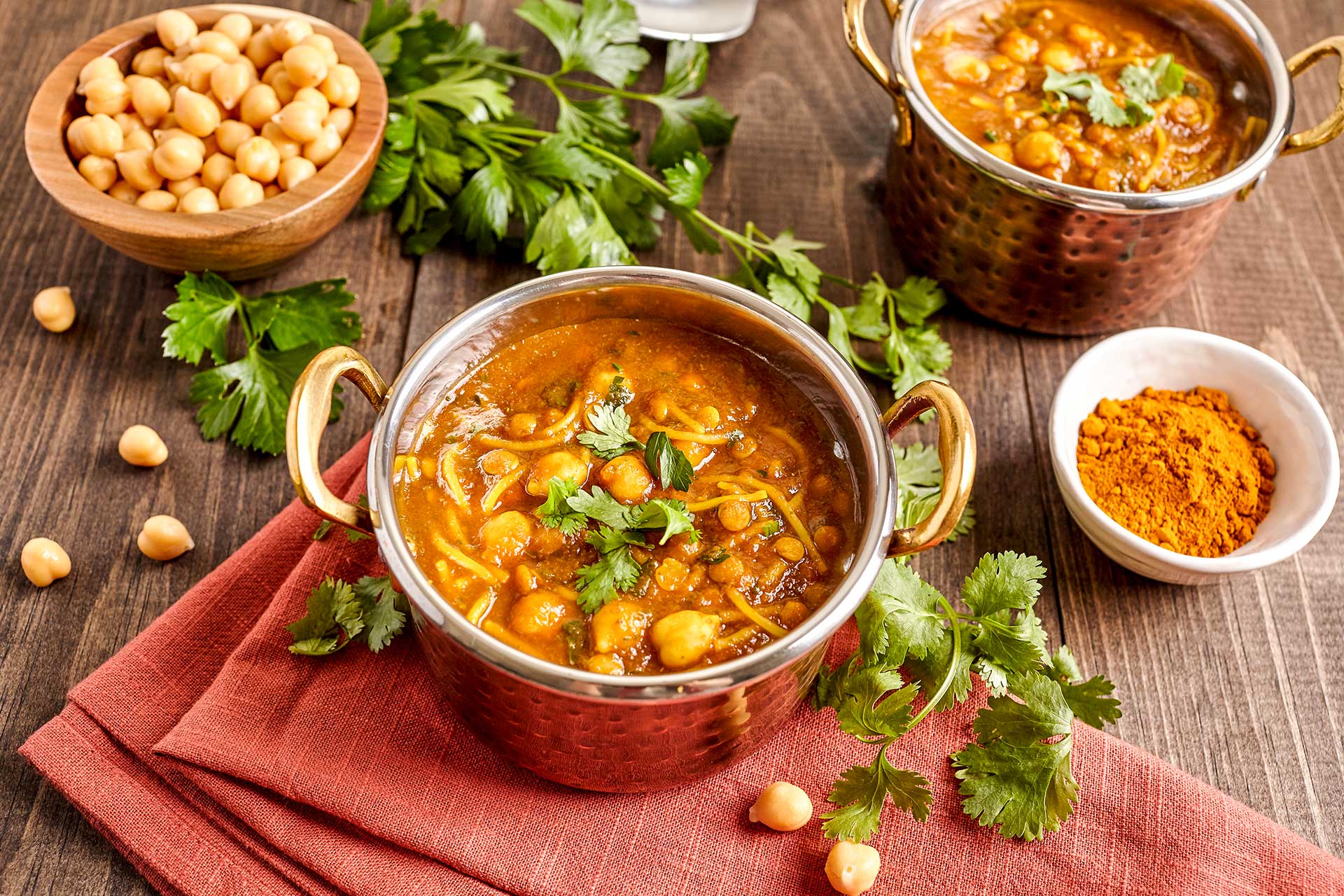 Moroccan Lentil and Chickpea Stew (Harira)