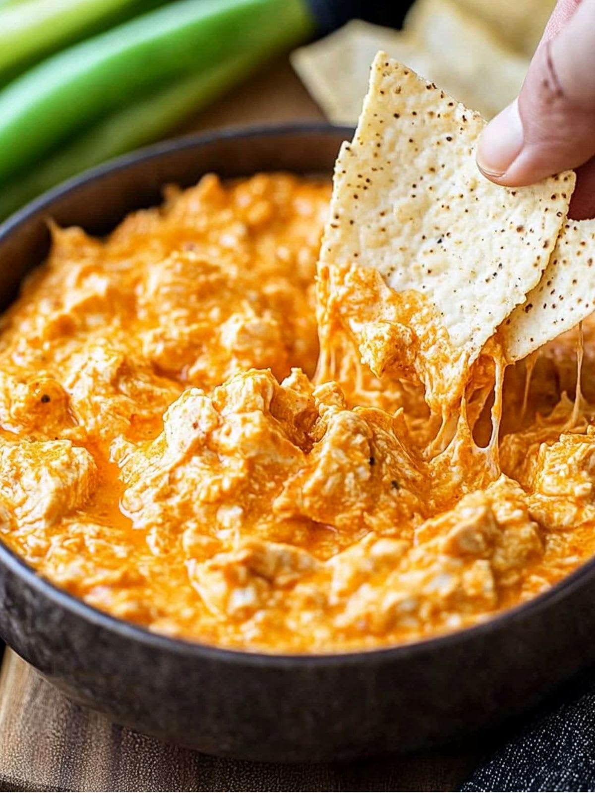 Crockpot Buffalo Chicken Dip