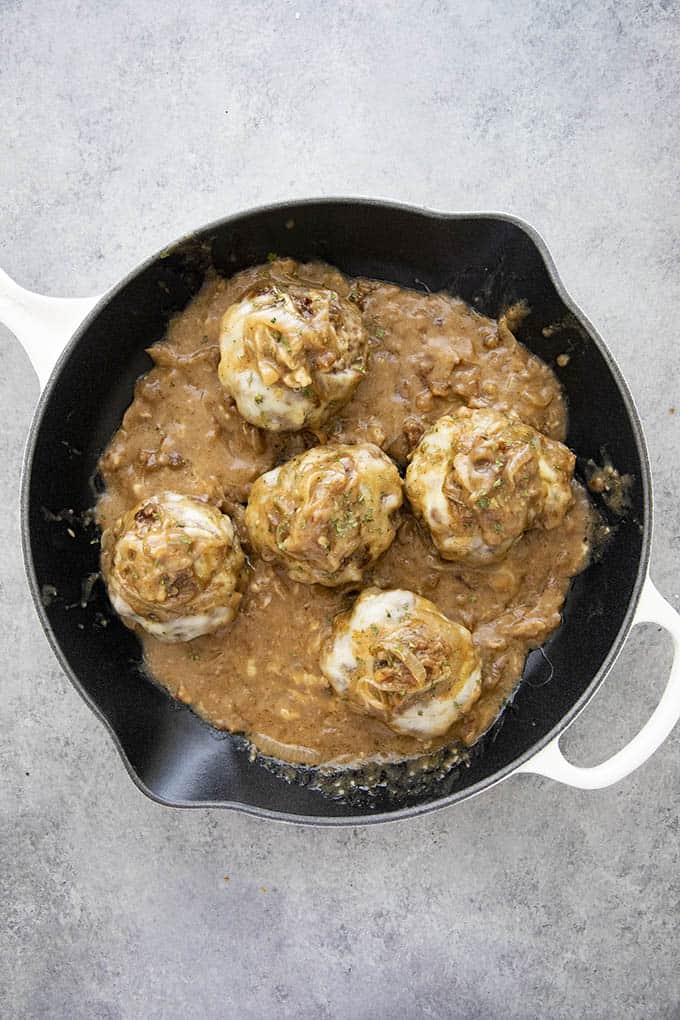 French Onion Salisbury Steaks