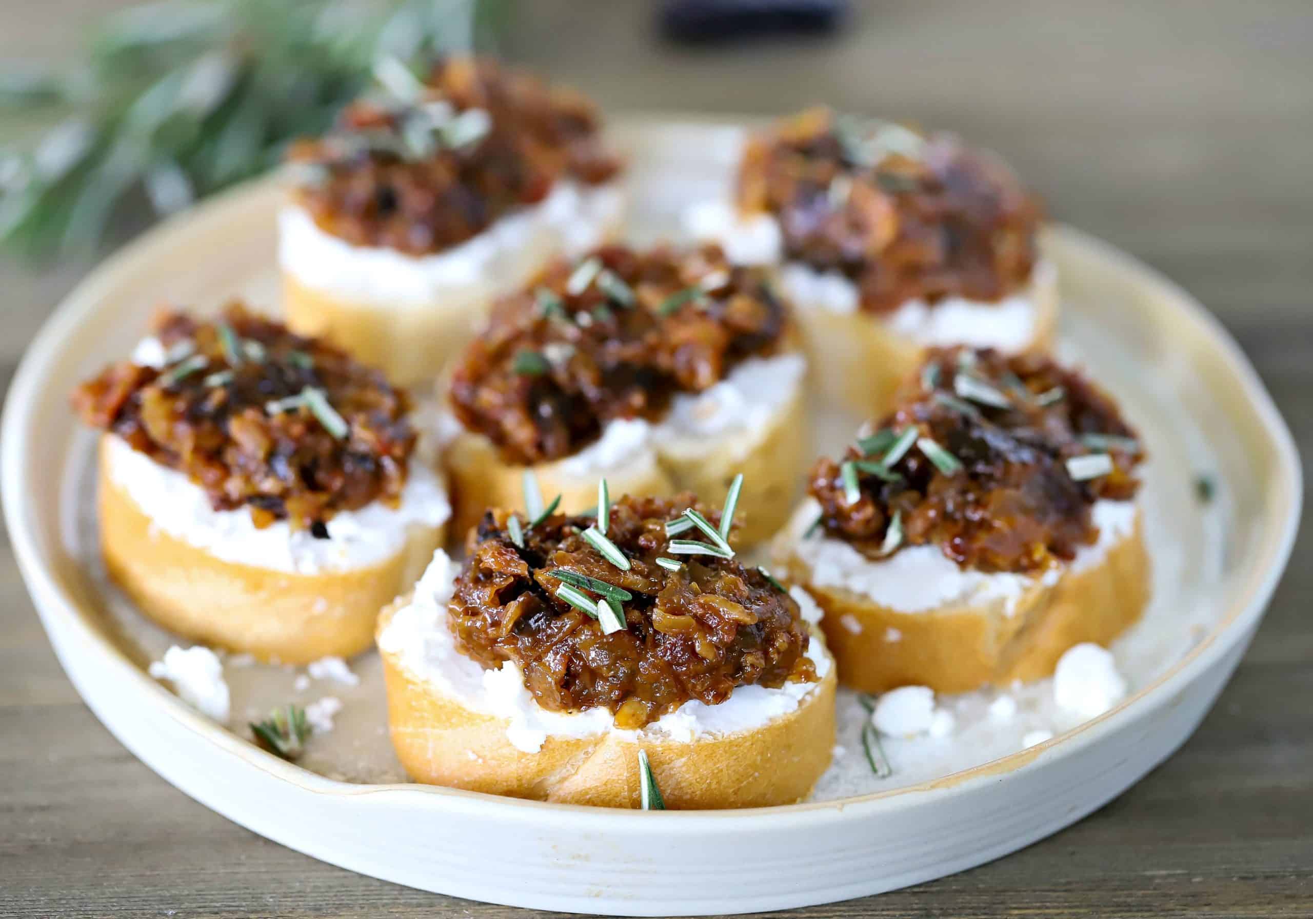 Bourbon Bacon Jam Crostini