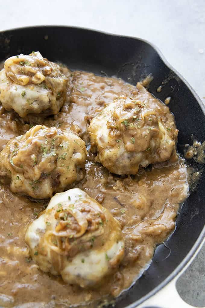 French Onion Salisbury Steaks