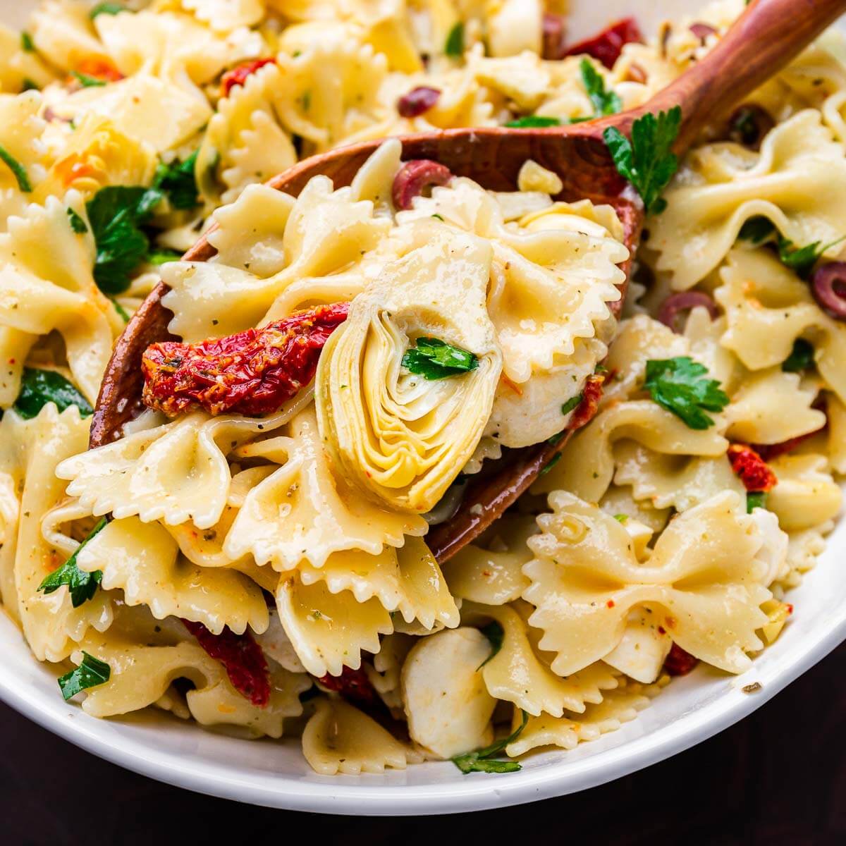 Sun-Dried Tomato and Artichoke Pasta