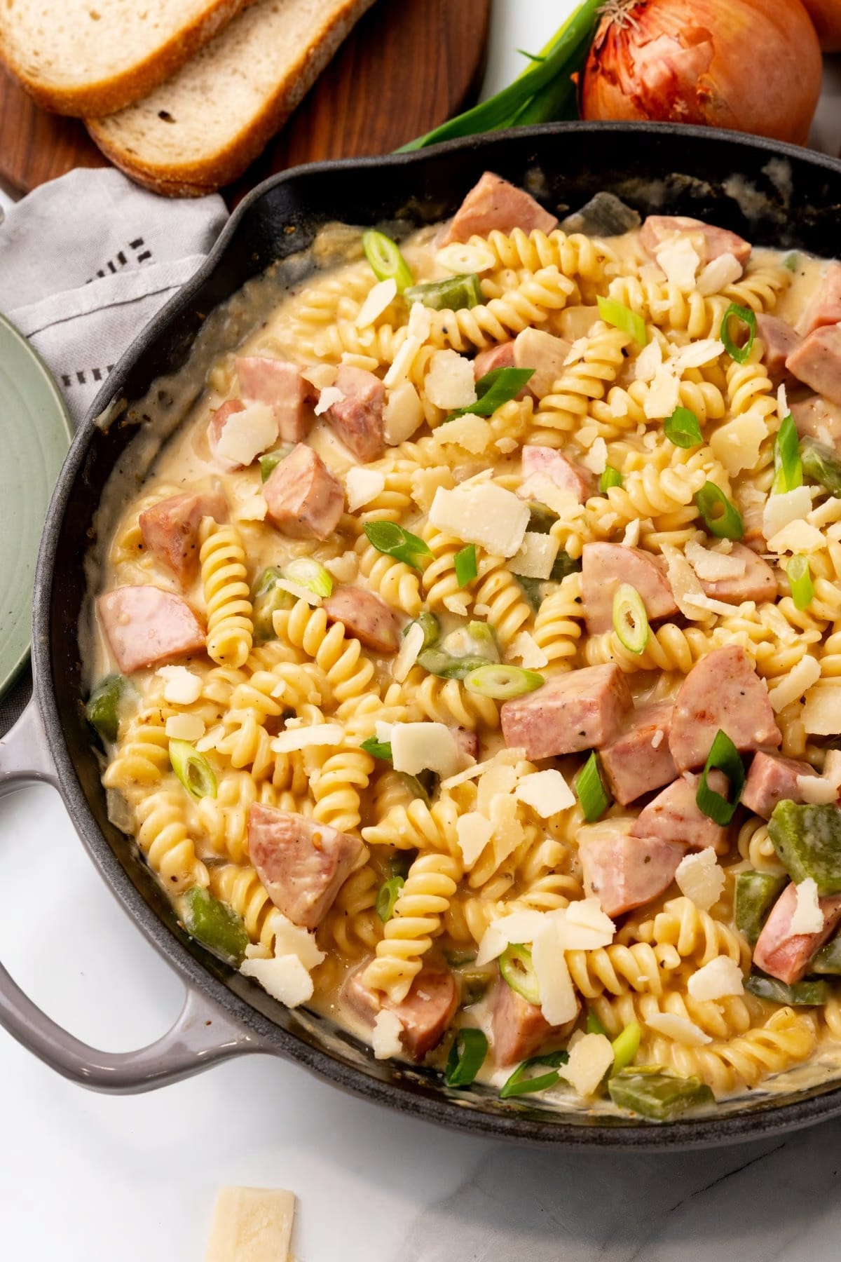 Cheesy Kielbasa Pasta