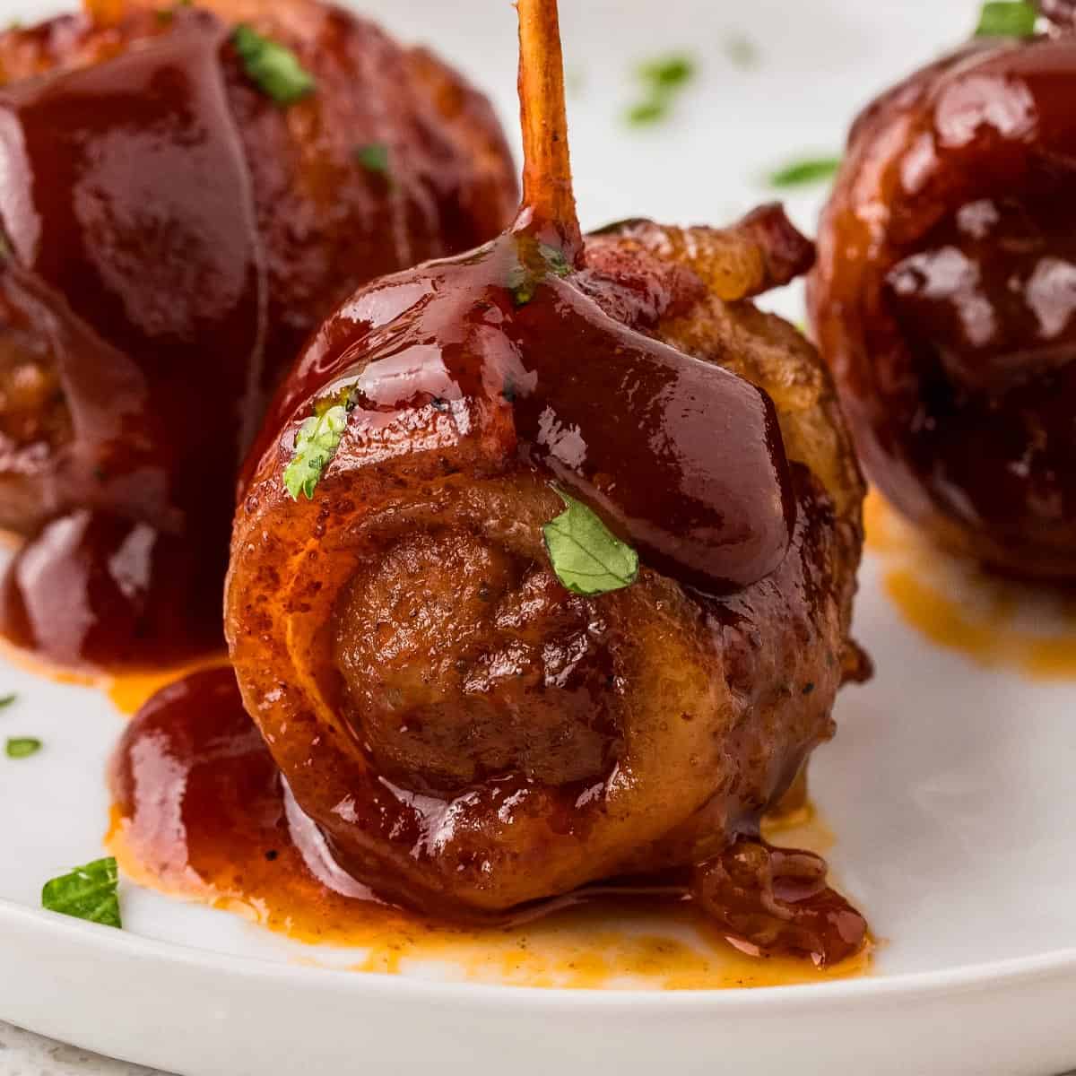 Bacon Wrapped Meatballs