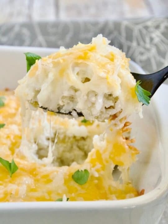 Cheesy Green Chile Rice Casserole