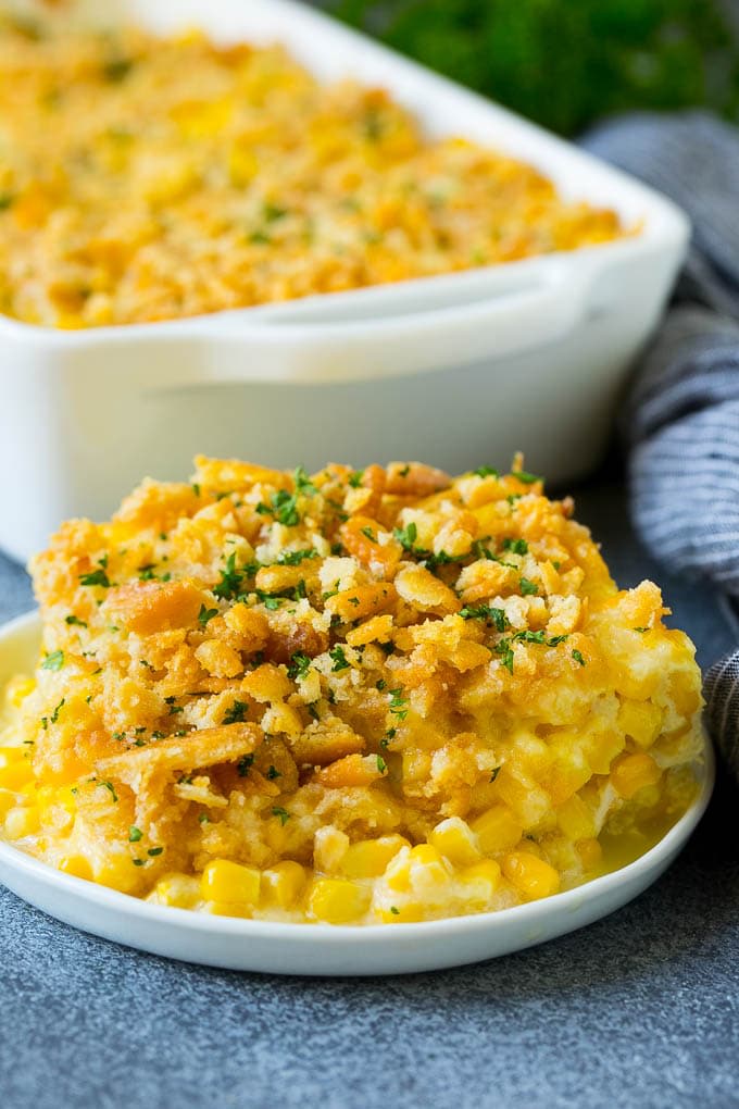 Cheesy Scalloped Corn Casserole
