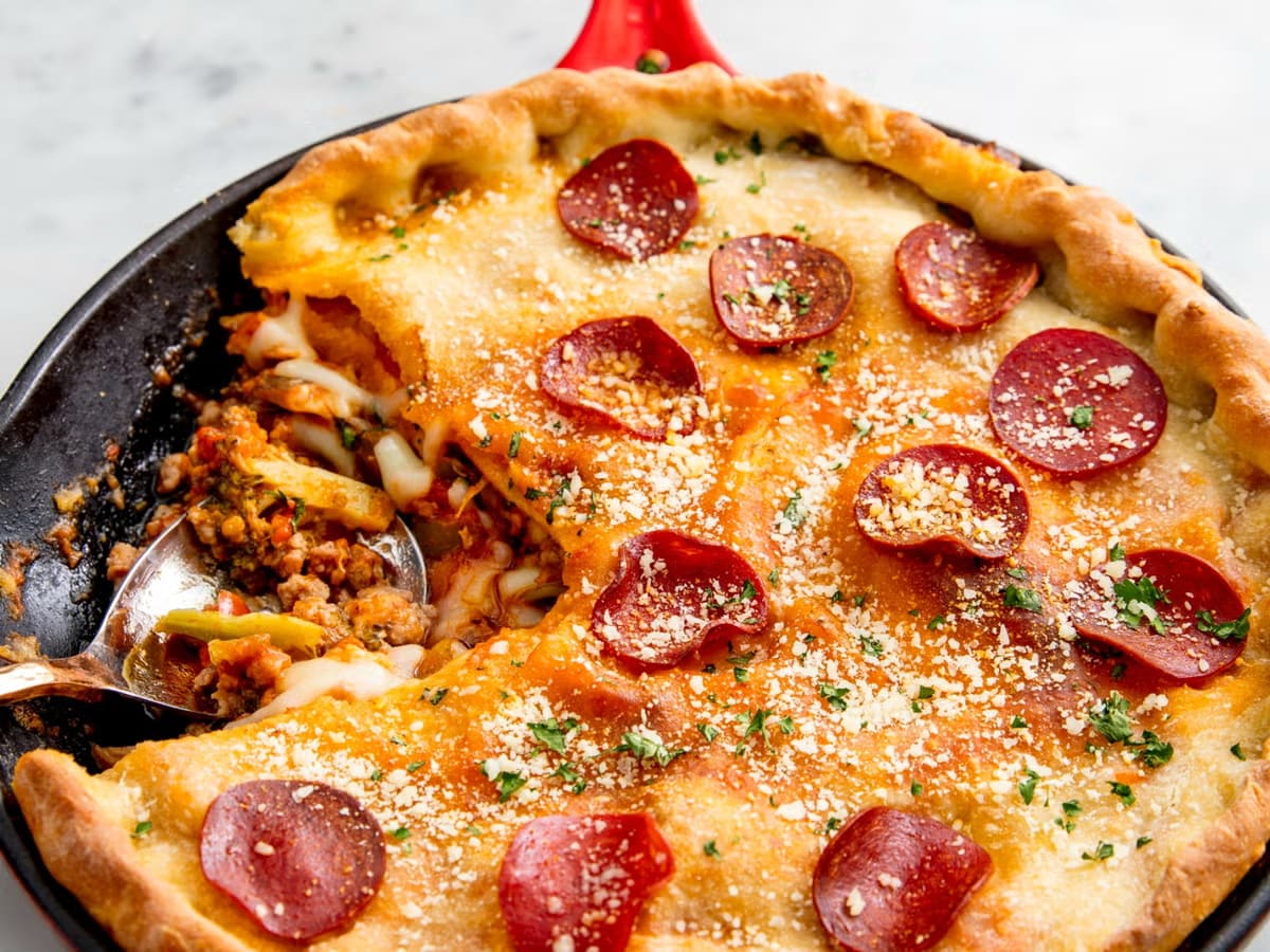 Pizza Pot Pie (It's exactly what you hope it is)