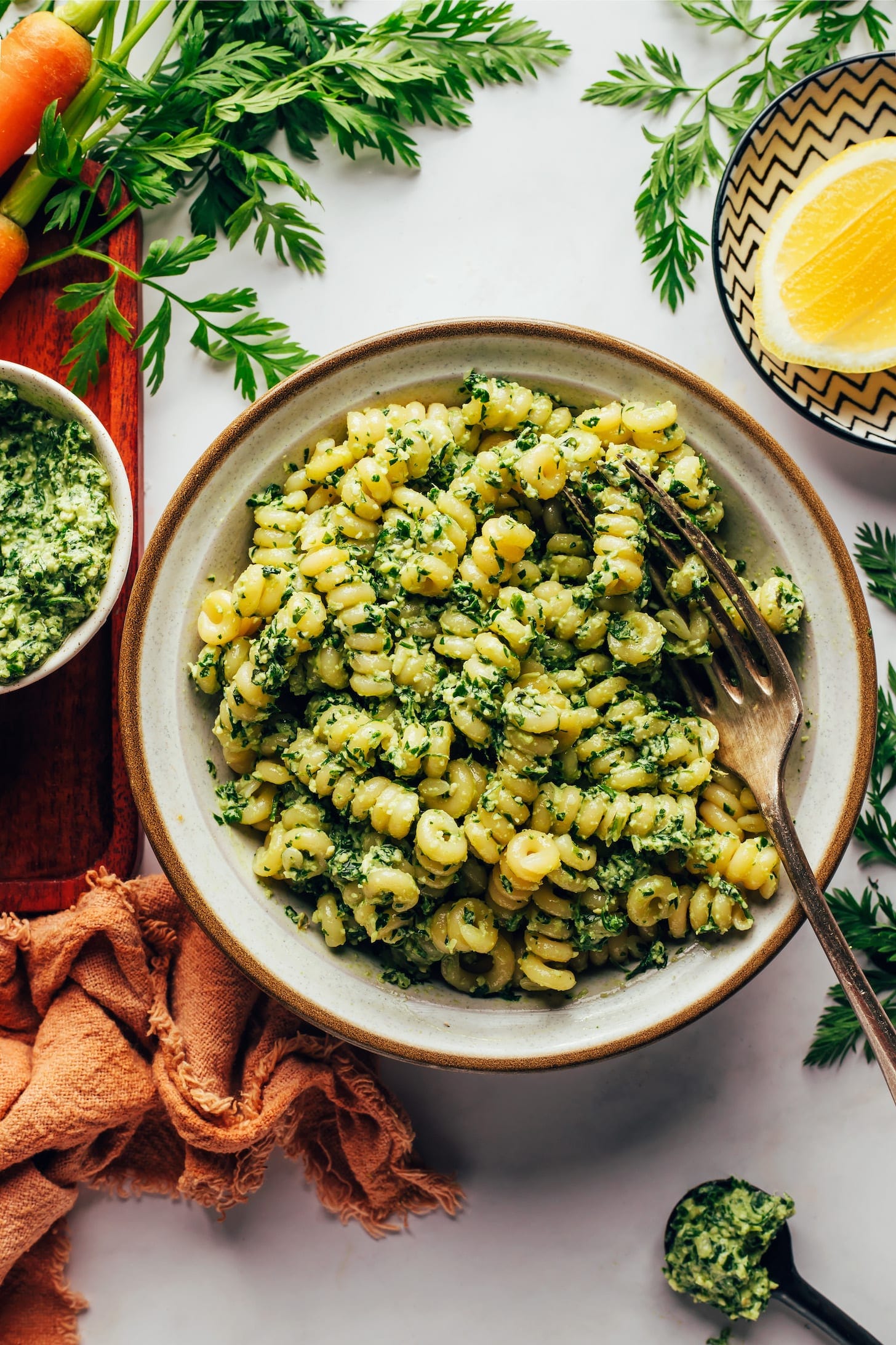 The BEST Carrot Top Pesto