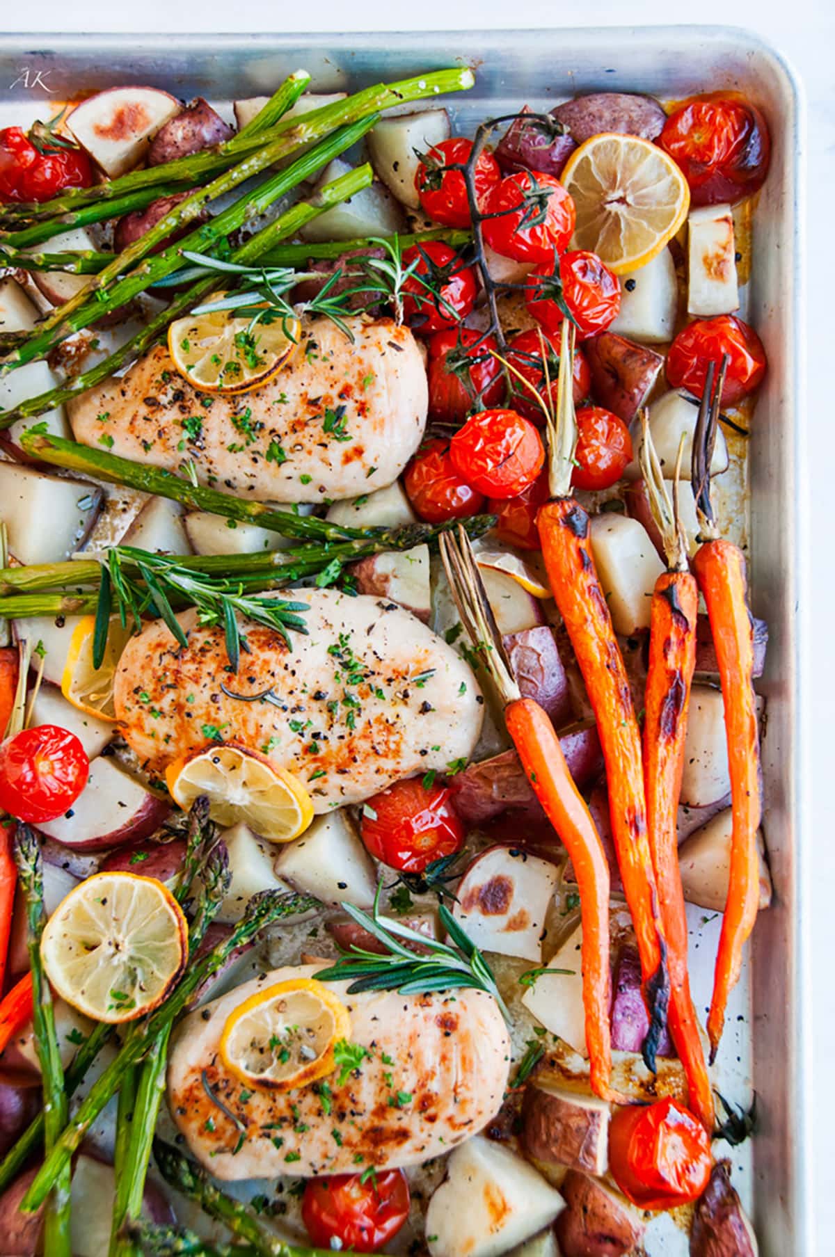 One Pan Lemon Herb Chicken and Vegetables