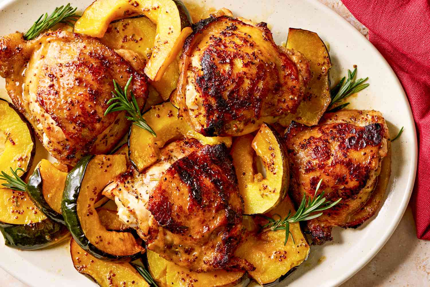 Maple Roasted Chicken Thighs with Veggies