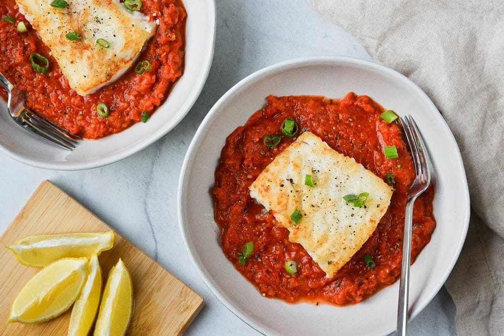 Bacalao a la Vizcaina (Basque Style Stewed Salted Cod)