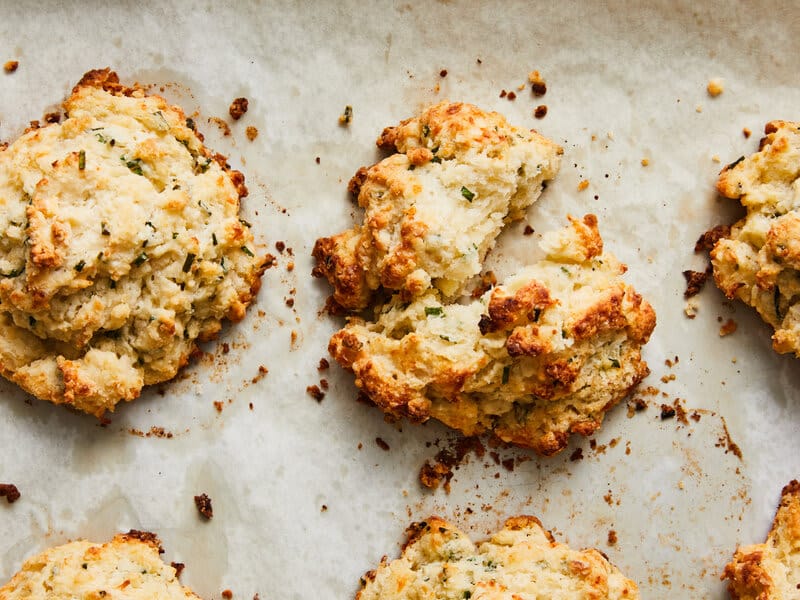 Sour Cream and Chive Drop Biscuits