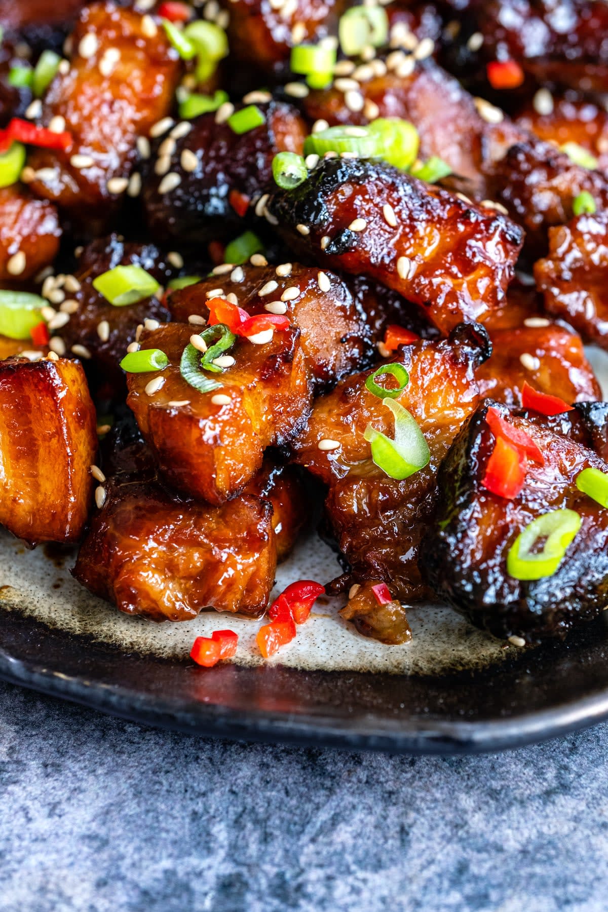 Sticky Garlic Pork Bites