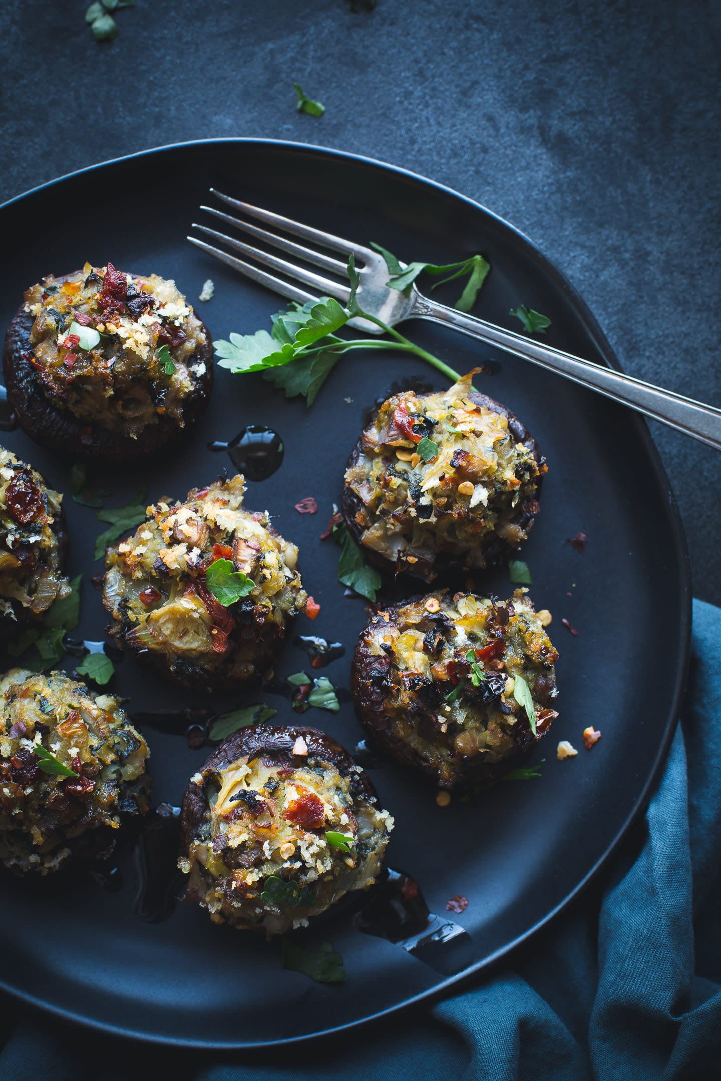 Artichoke Stuffed Mushrooms