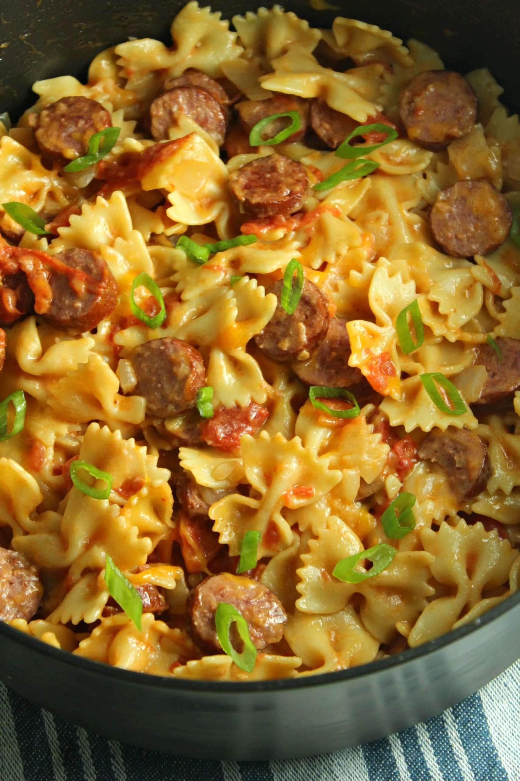 Cheesy Kielbasa Pasta