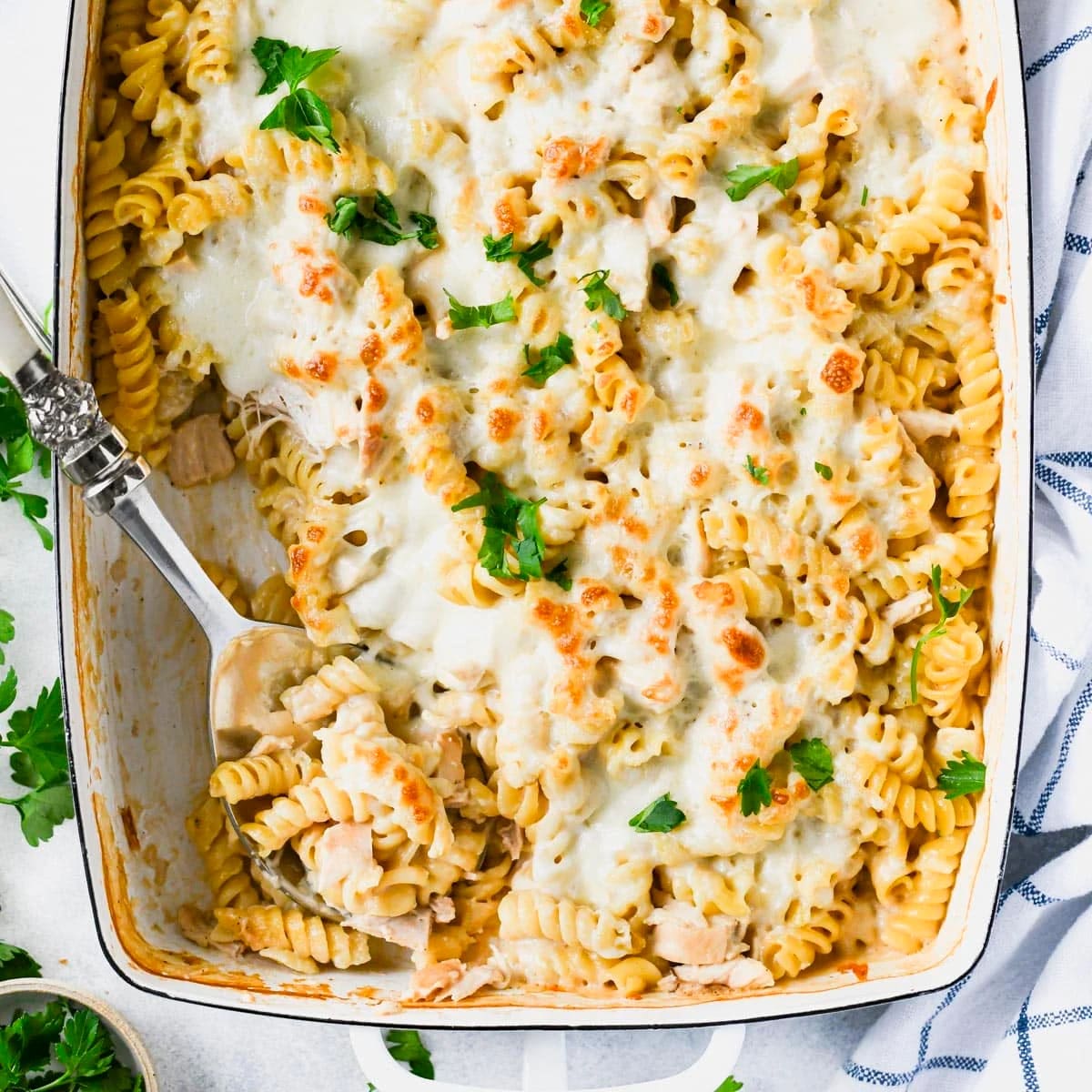 Dump-and-Bake Alfredo Casserole