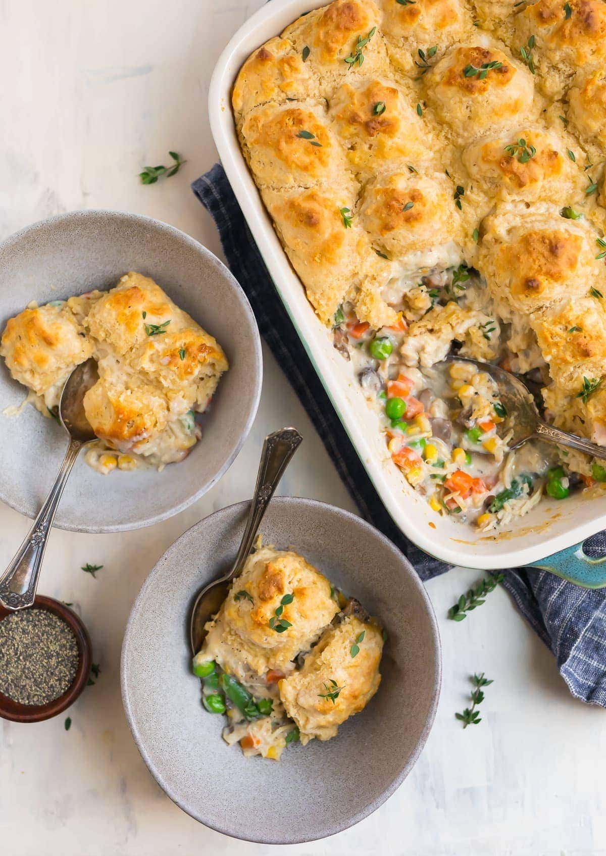 Easy Chicken and Biscuits Casserole