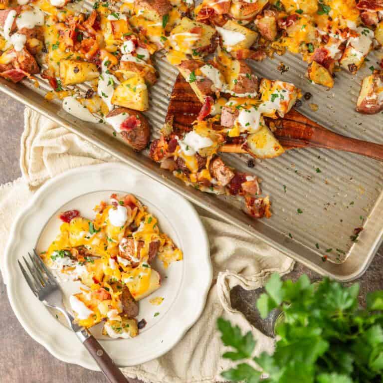 Sheet Pan Cheesy Ranch Potatoes