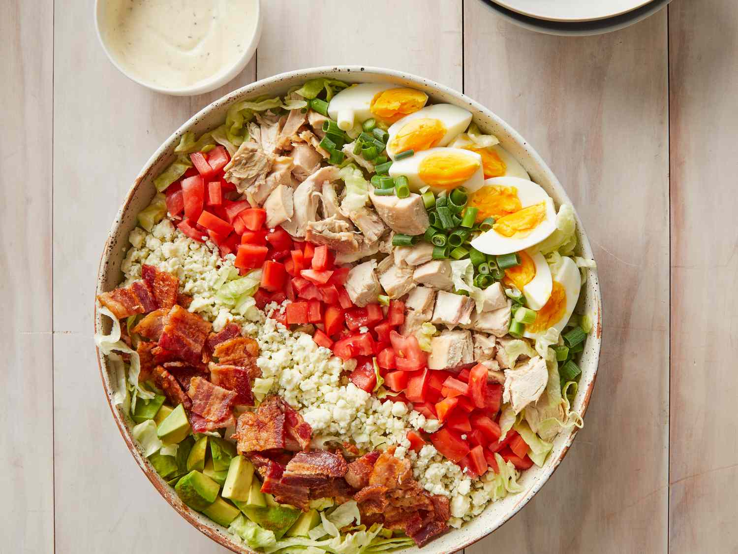 a fresh Cobb salad with all ingredients