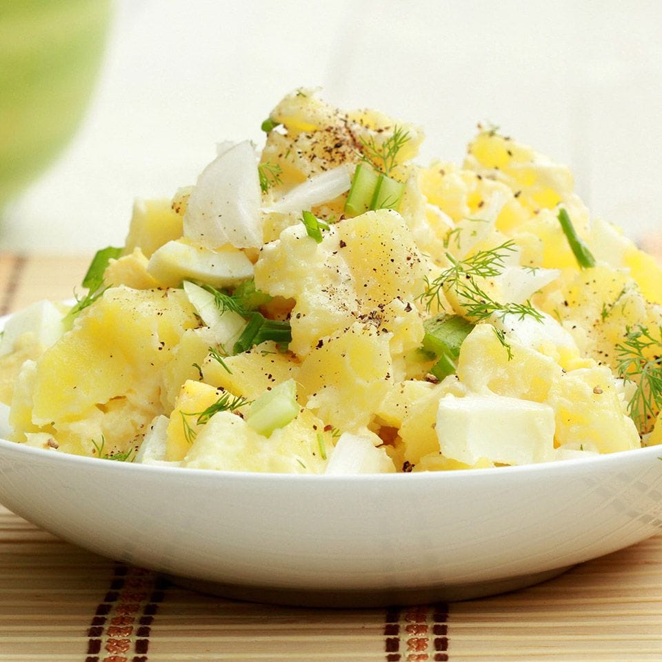 an Idaho potato salad with a recipe
