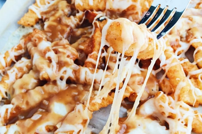 a New Jersey disco fries plate with gravy and melted cheese