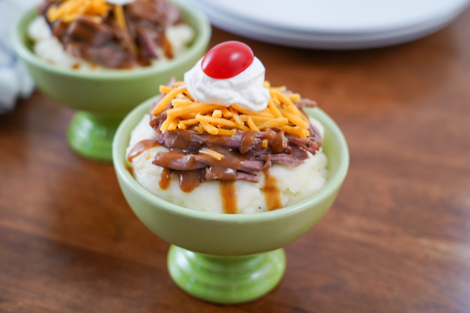 nebraska hot beef sundae dish
