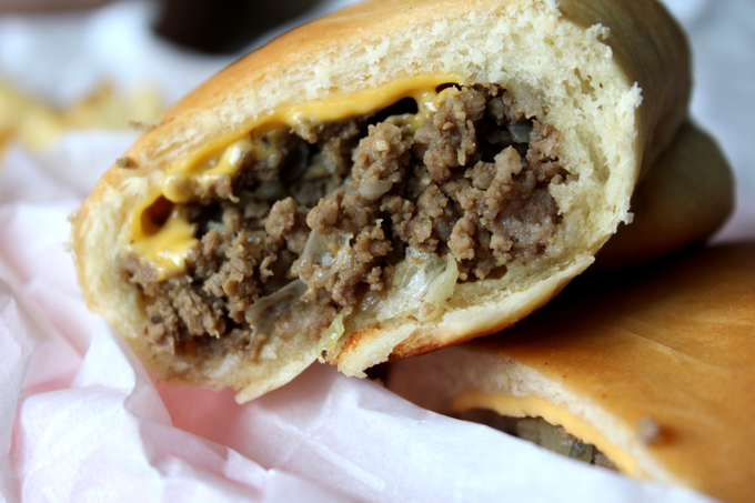 a homemade Nebraska Runza with baked crust
