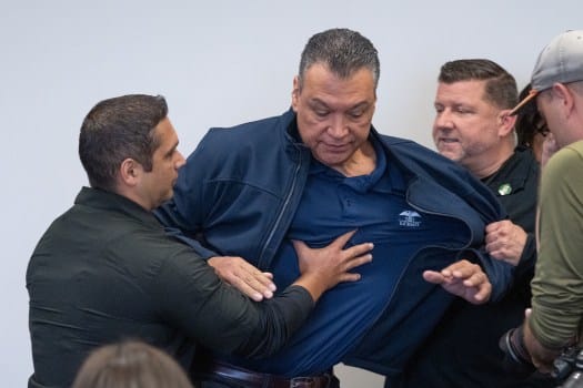 Sen. Alex Padilla forcibly removed from Secretary Kristi