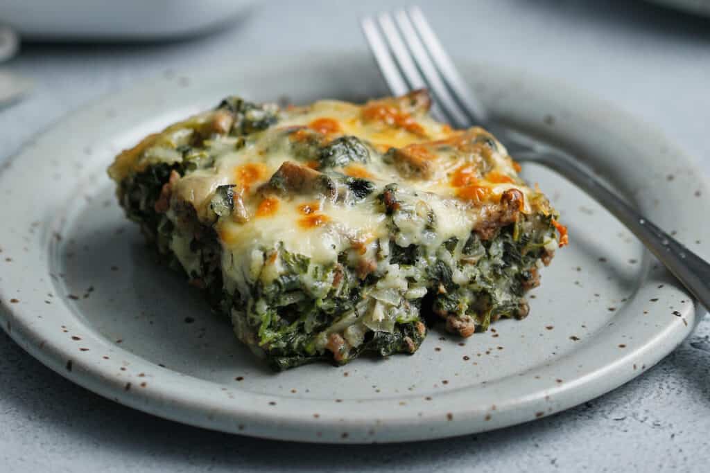 Ground Beef Spinach Casserole