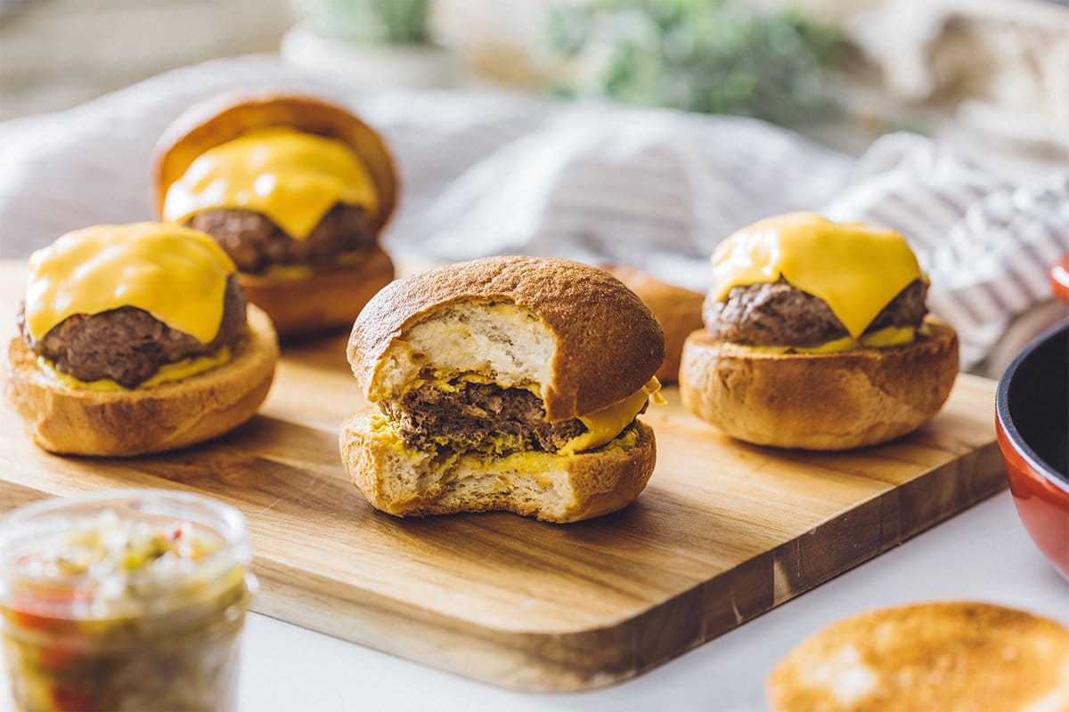 steamed cheese burger