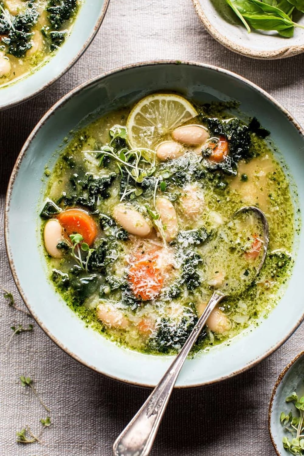 Crockpot Tuscan White Bean and Lemon Soup