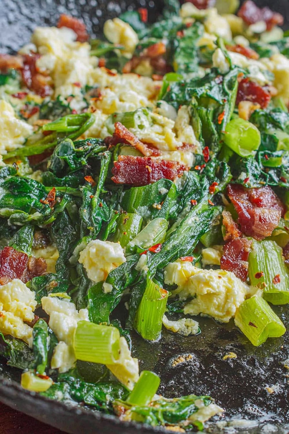 Southern-Style Polk Salad with Eggs + Bacon (Poke Salad Recipe)