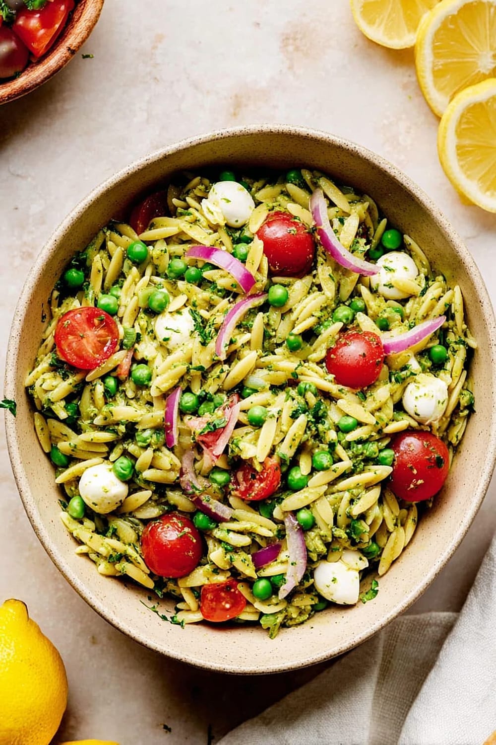 Easy Orzo Pesto Salad